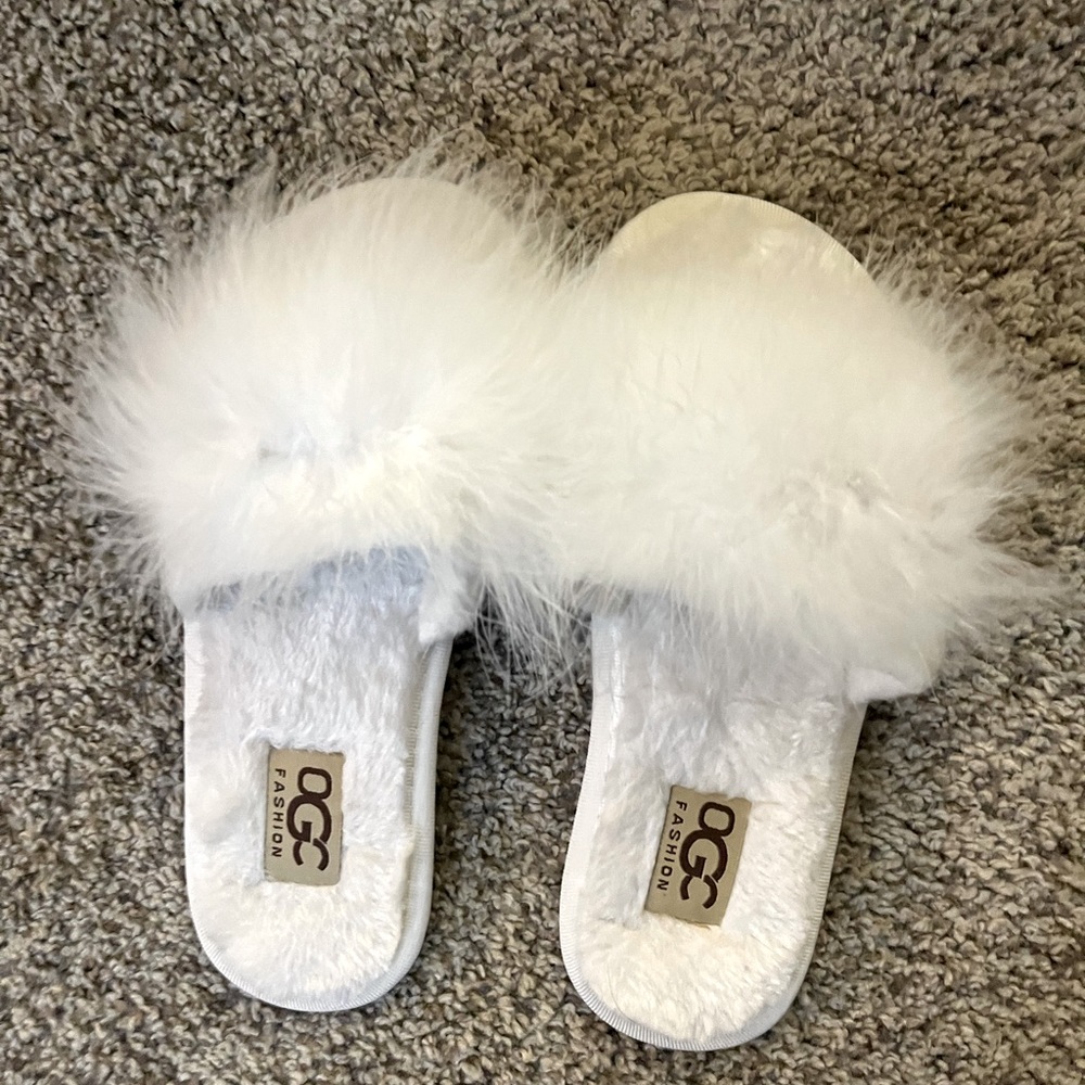 White Slippers - Perfect for Brides!